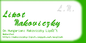 lipot makoviczky business card
